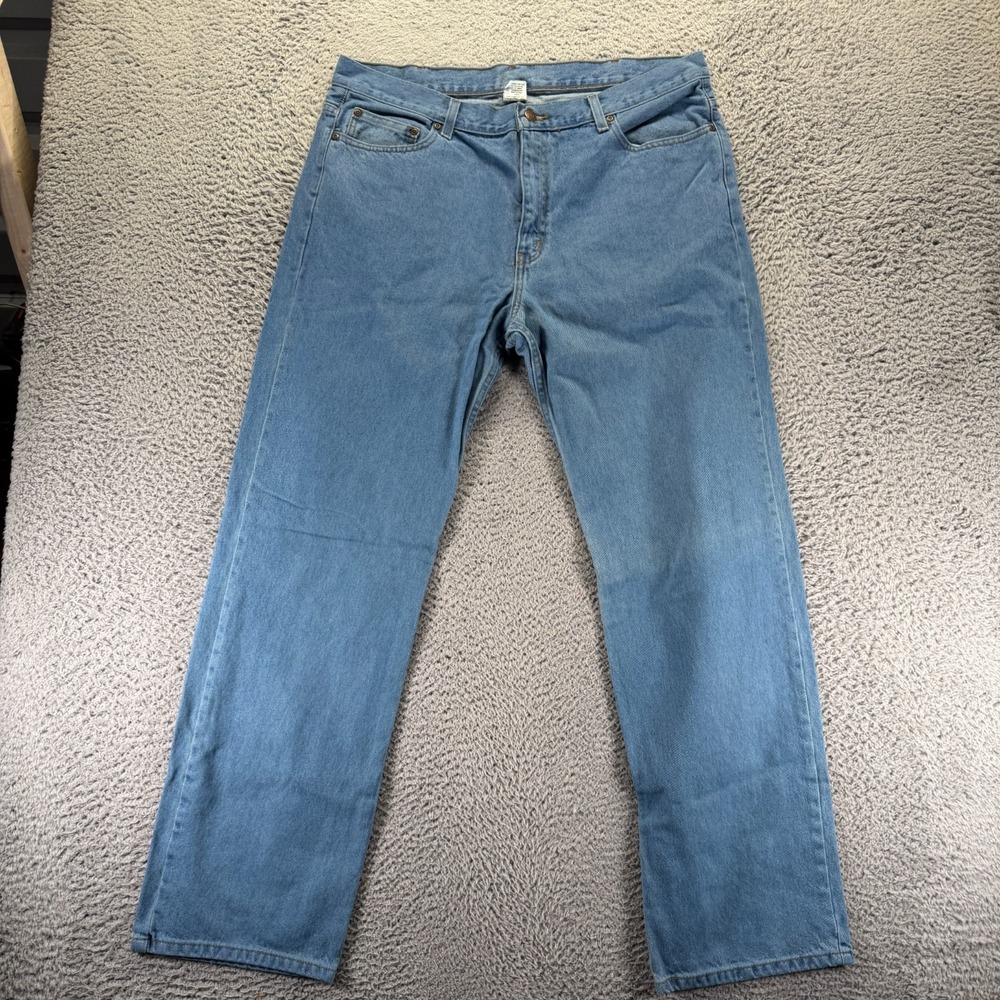 Vintage Faded Glory Jeans Men's 38x34 Blue Cotton Denim Straight Baggy Workwear